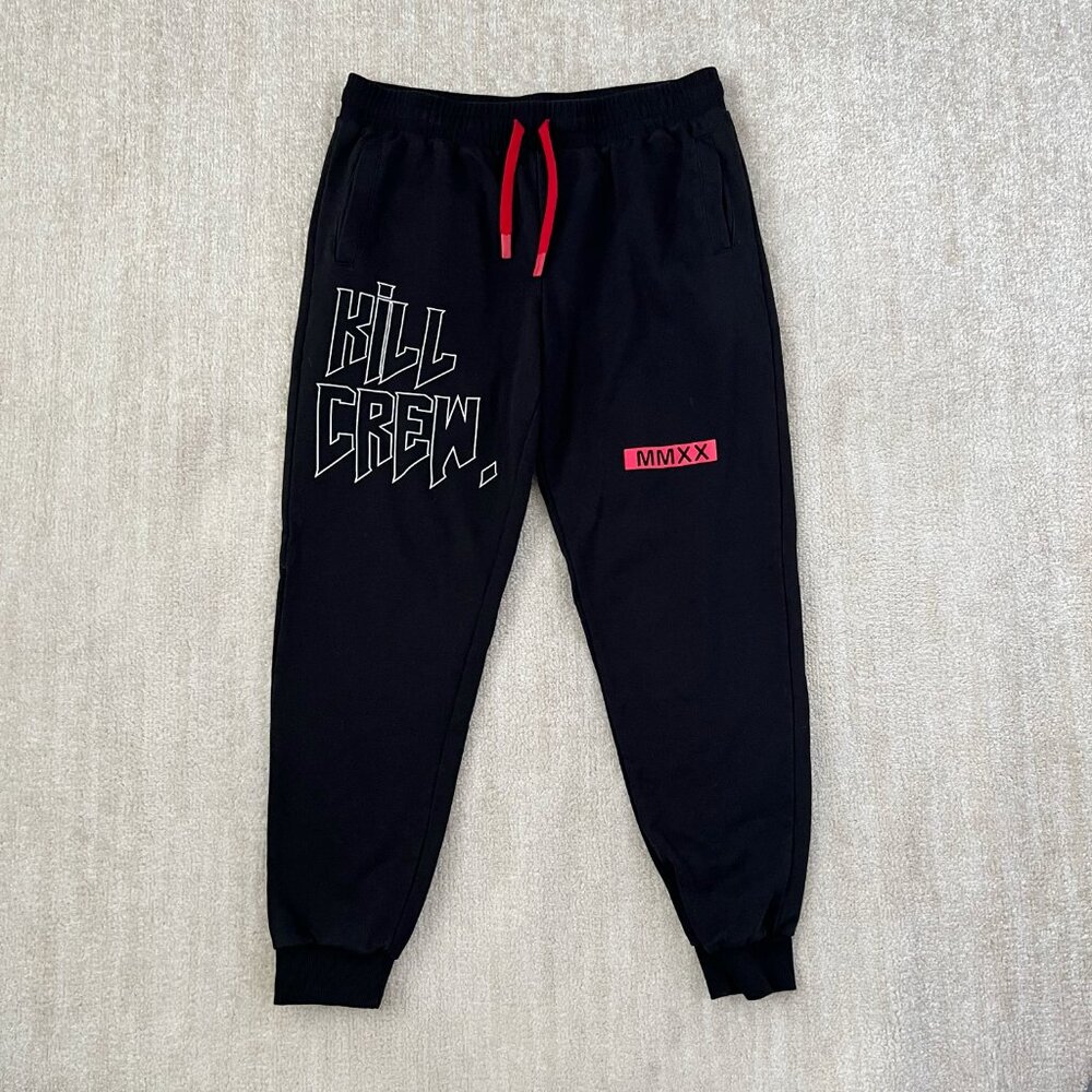 Kill Crew Black Pull On Joggers Sweatpants L